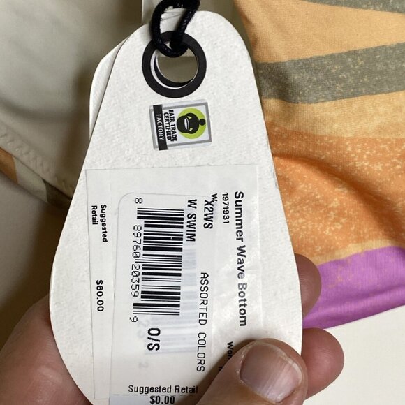 prAna Summer Wave Size X-Small Mid Rise Swimwear Banded Swim BOTTOM “waves” - Picture 6 of 8